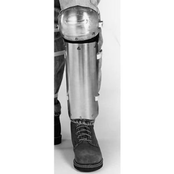 Ellwood Safety Knee-Shin Guards, Web Straps, Aluminum Alloy, 14inL x 5inW, 1 Pair, Ellwood Safety Appliance Co., Mfr#: 313-L